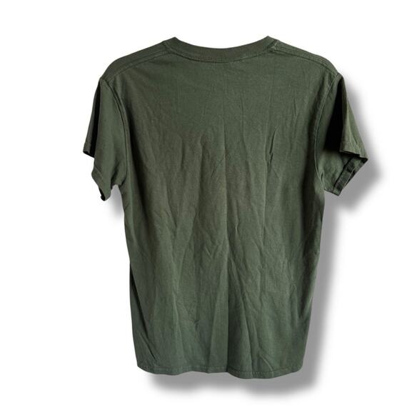 Gildan‎ Heavy Cotton Ford Mustang Tee Olive Lime Green Sz S Women's Men's - Picture 4 of 6